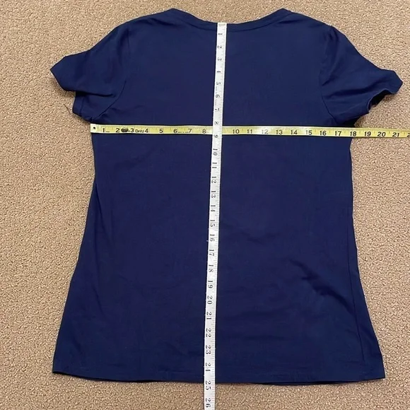 MLS Tee- Short Sleeve Womens Medium Blue Red White Saint Louis City SC VNeck Top - Picture 2 of 4